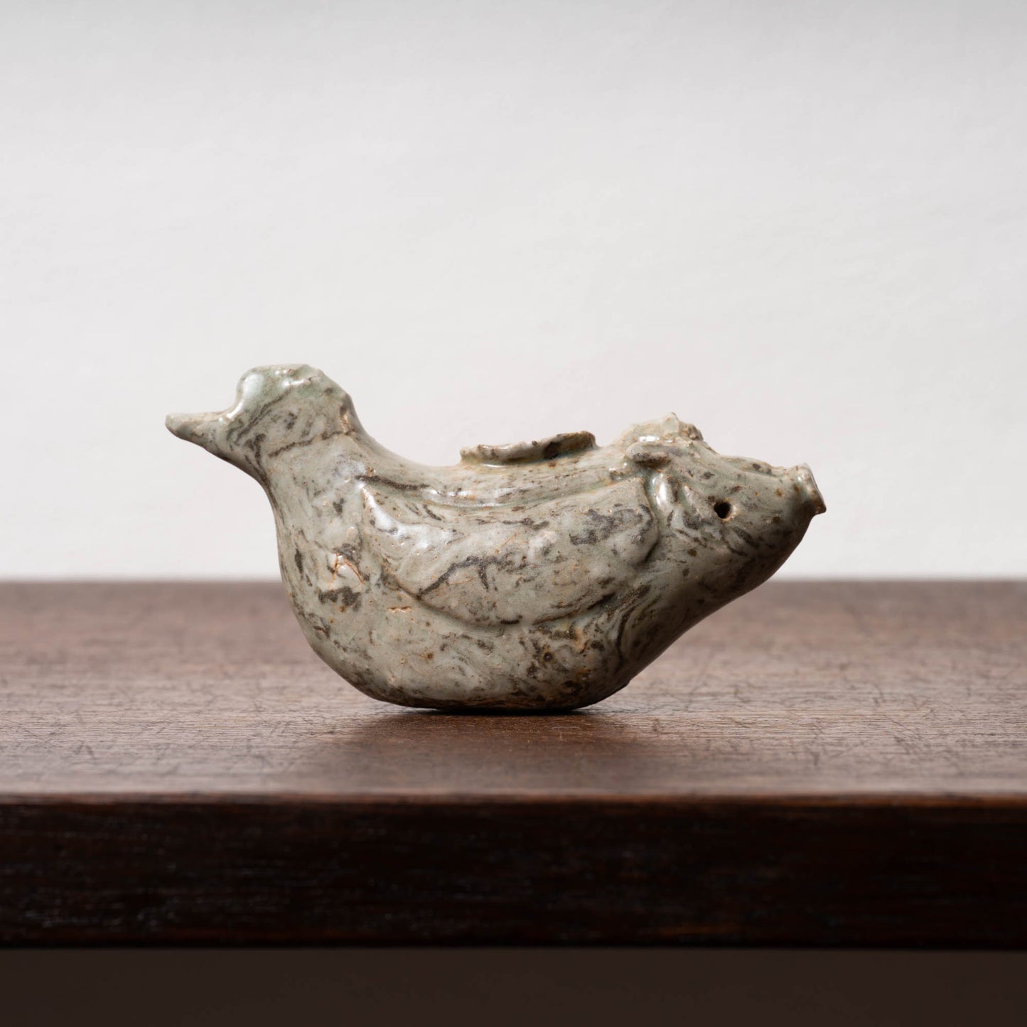 高麗 青磁絞胎魚形水滴