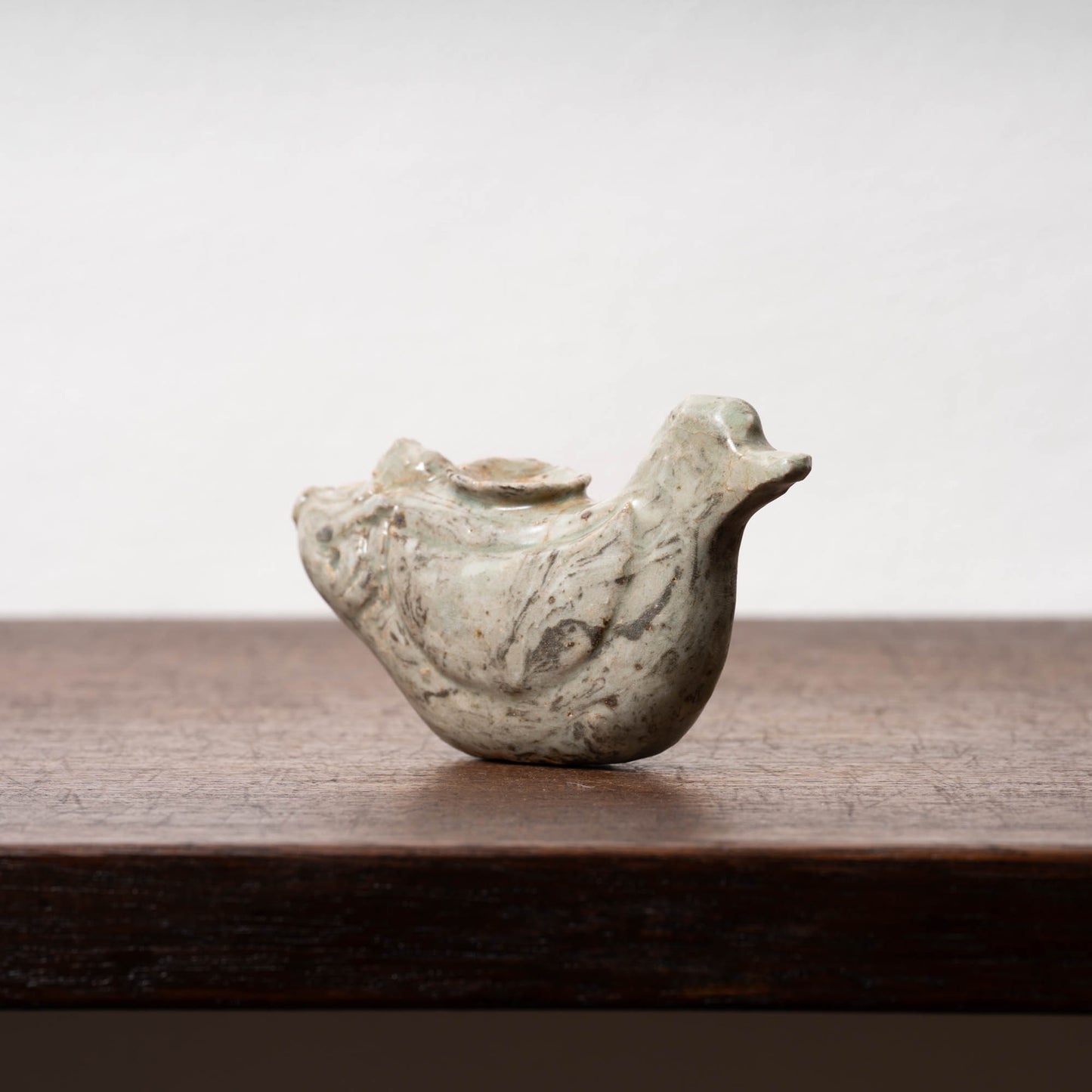 高麗 青磁絞胎魚形水滴