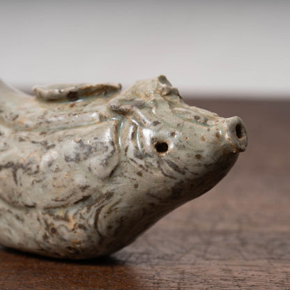 高麗 青磁絞胎魚形水滴