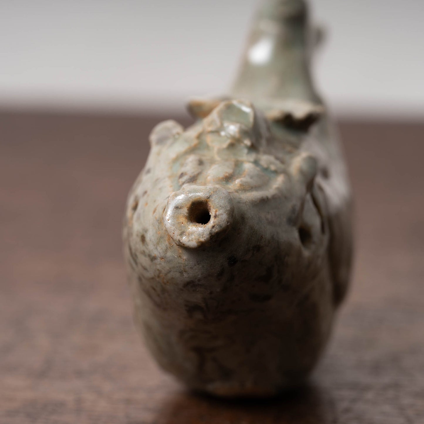 高麗 青磁絞胎魚形水滴