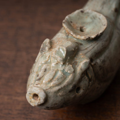 高麗 青磁絞胎魚形水滴