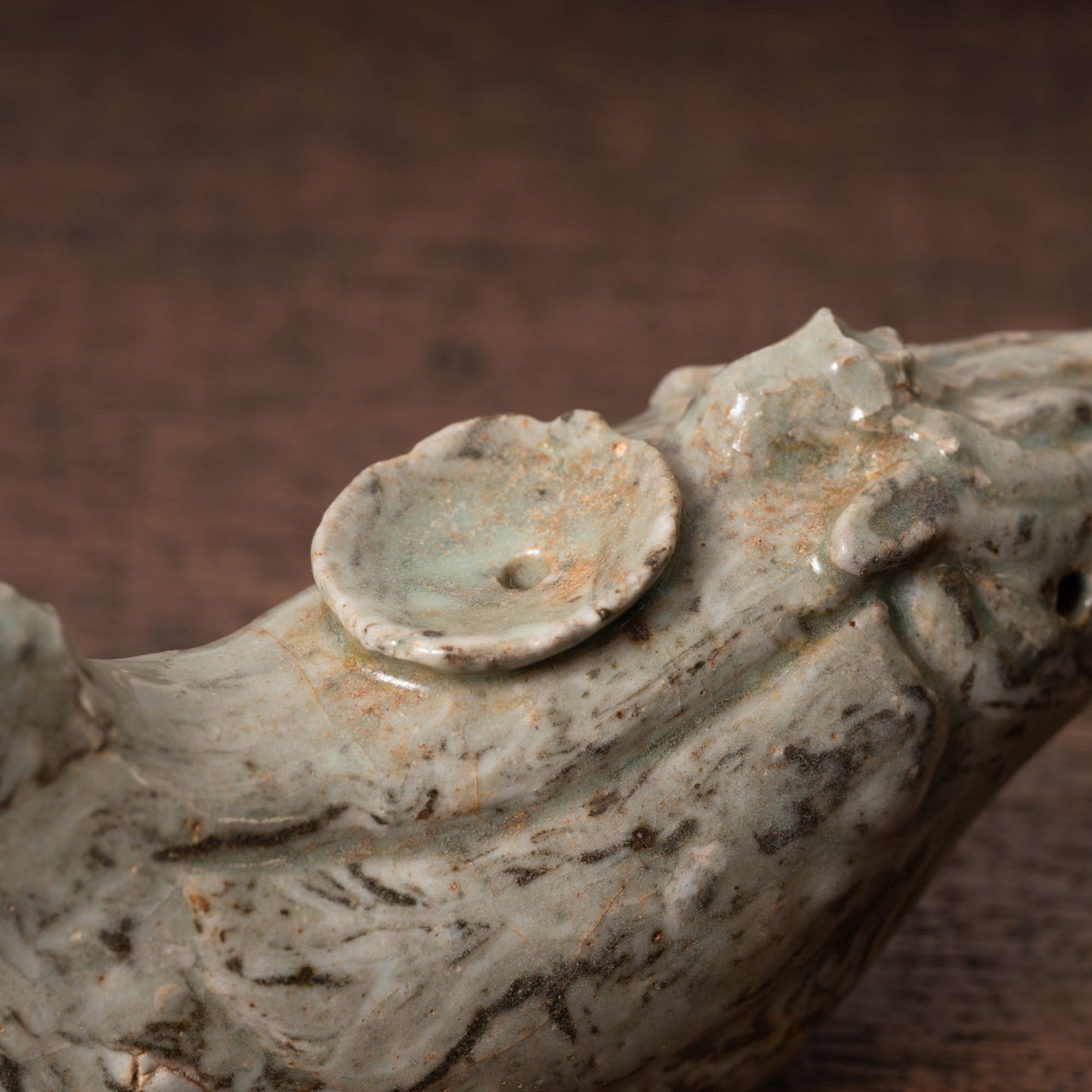 高麗 青磁絞胎魚形水滴