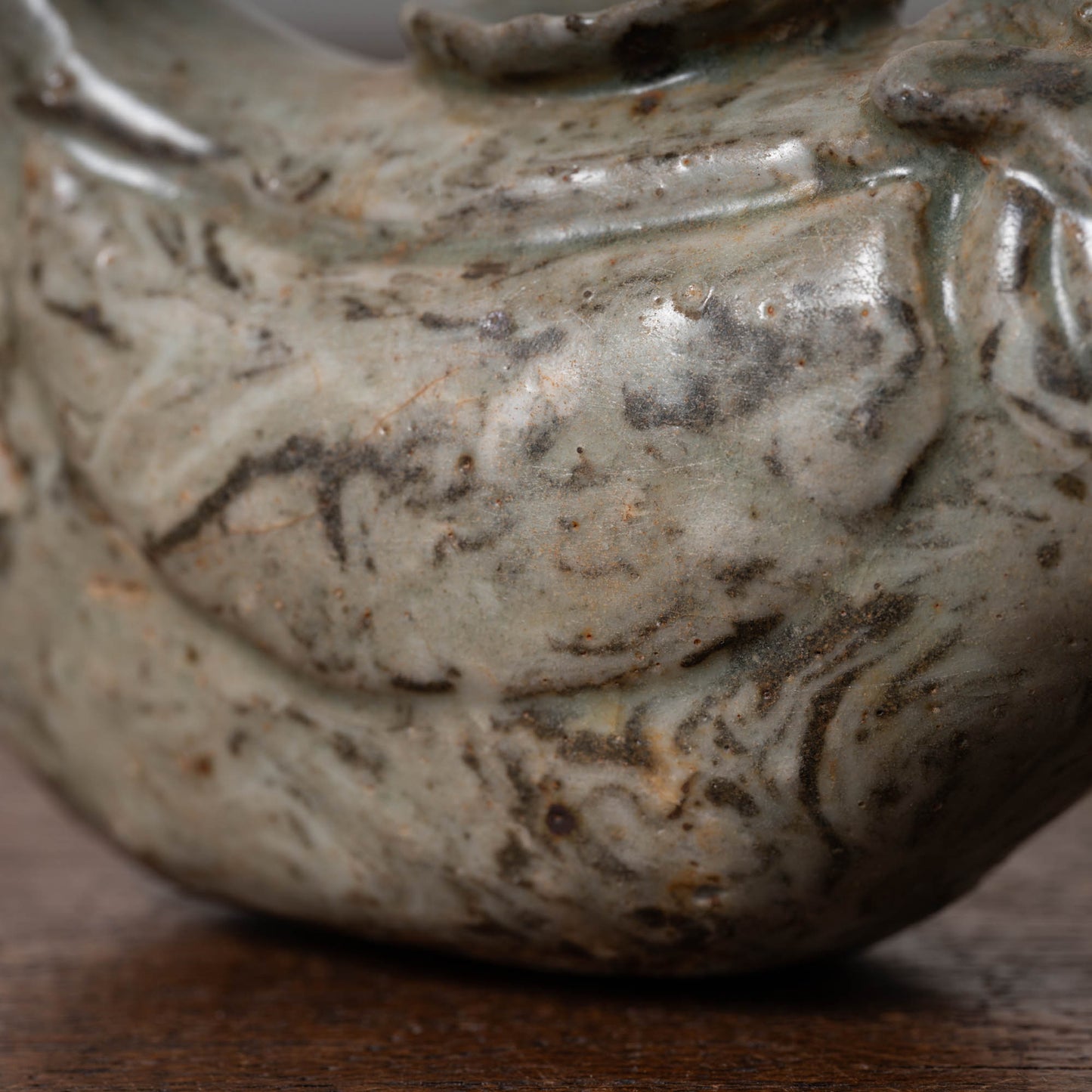 高麗 青磁絞胎魚形水滴