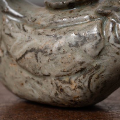 高麗 青磁絞胎魚形水滴