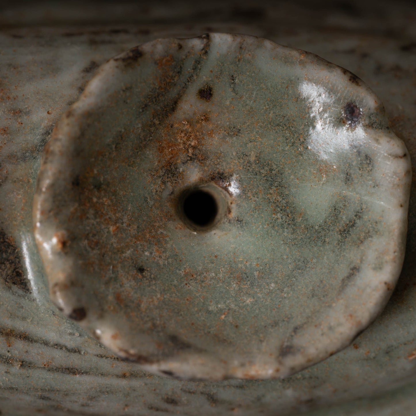 高麗 青磁絞胎魚形水滴