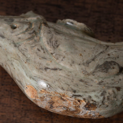 高麗 青磁絞胎魚形水滴