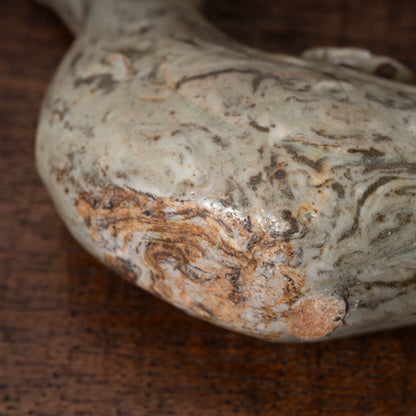 高麗 青磁絞胎魚形水滴