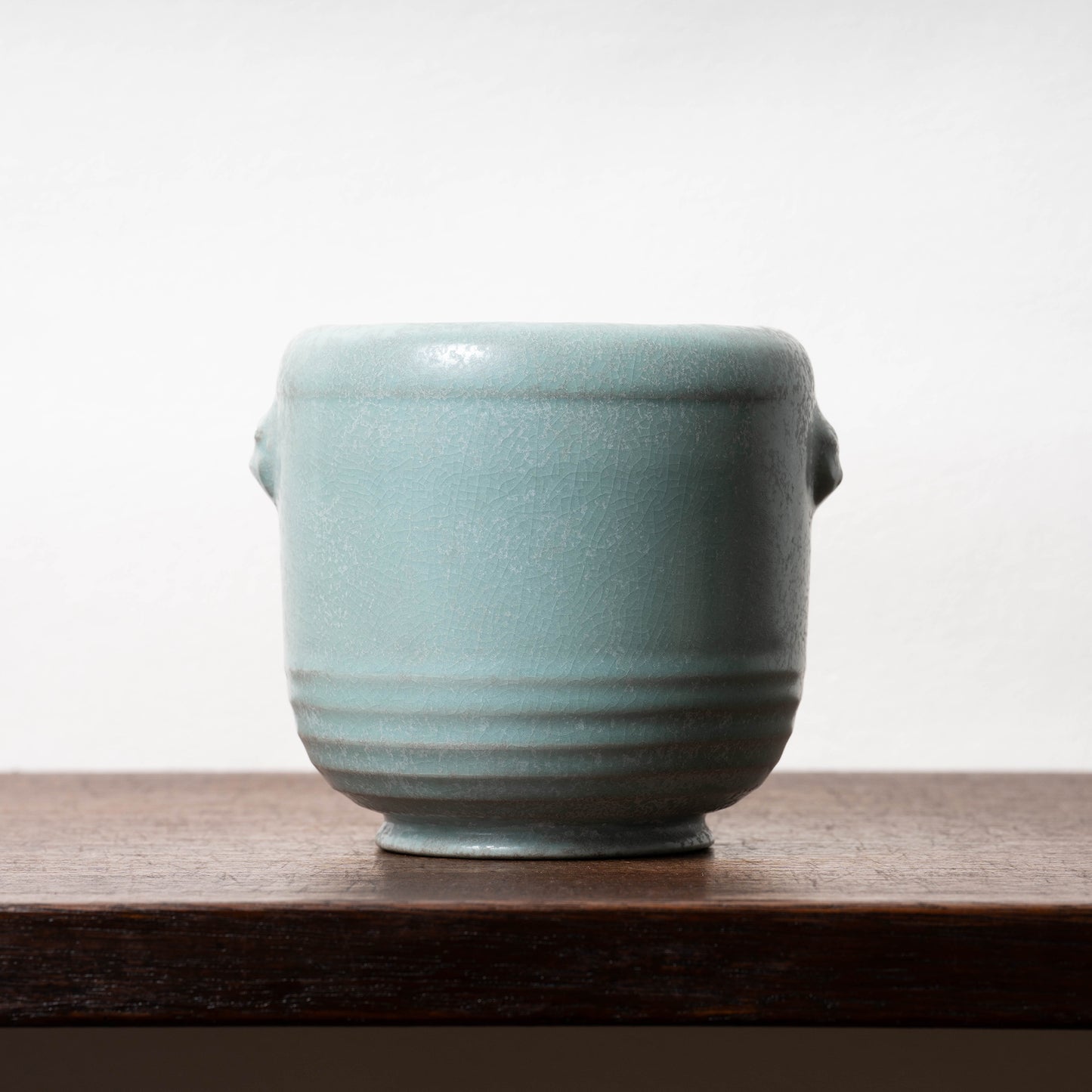 Northern Song Dynasty Ru ware Celadon Jar with Flower Rim and Animal Design