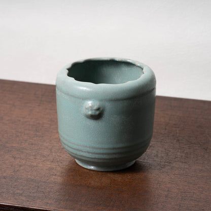 Northern Song Dynasty Ru ware Celadon Jar with Flower Rim and Animal Design