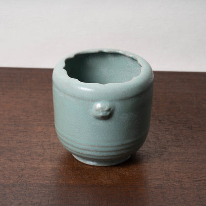 Northern Song Dynasty Ru ware Celadon Jar with Flower Rim and Animal Design