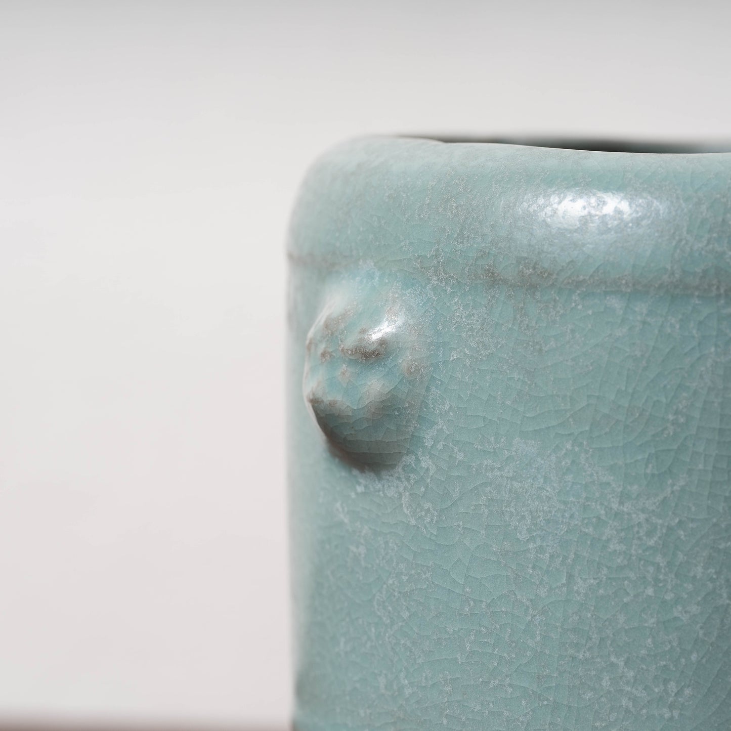 Northern Song Dynasty Ru ware Celadon Jar with Flower Rim and Animal Design