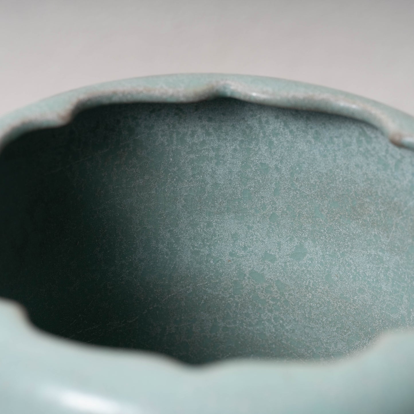 Northern Song Dynasty Ru ware Celadon Jar with Flower Rim and Animal Design