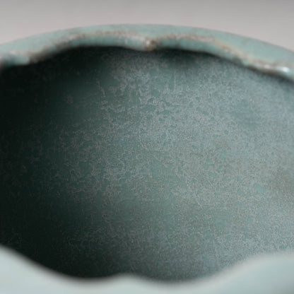 Northern Song Dynasty Ru ware Celadon Jar with Flower Rim and Animal Design