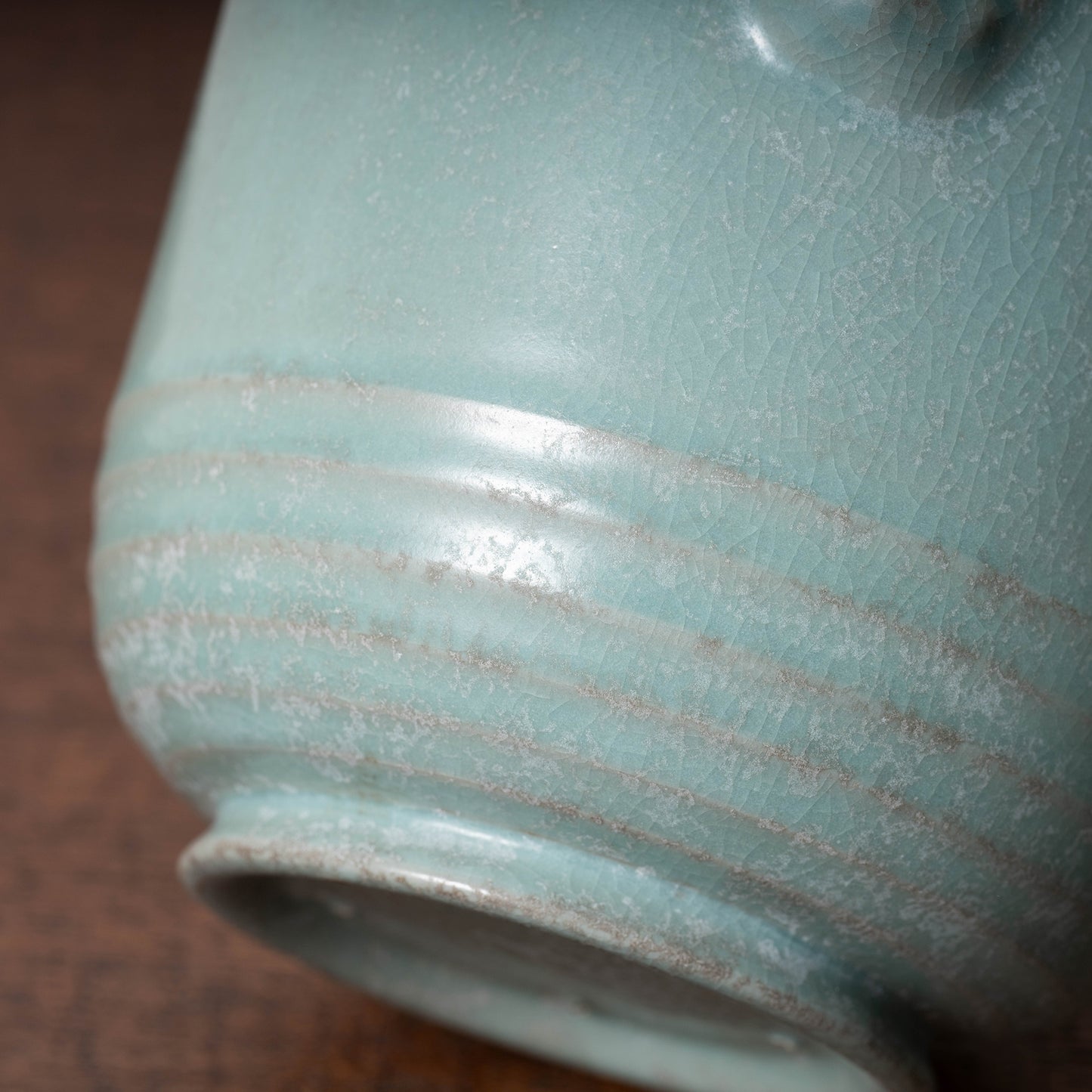 Northern Song Dynasty Ru ware Celadon Jar with Flower Rim and Animal Design