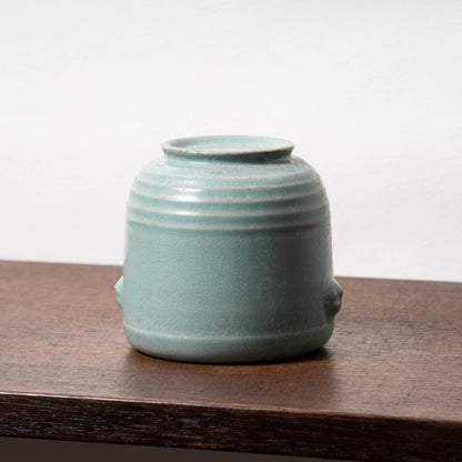 Northern Song Dynasty Ru ware Celadon Jar with Flower Rim and Animal Design