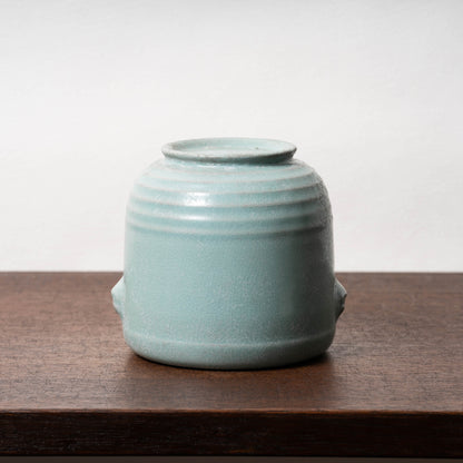 Northern Song Dynasty Ru ware Celadon Jar with Flower Rim and Animal Design