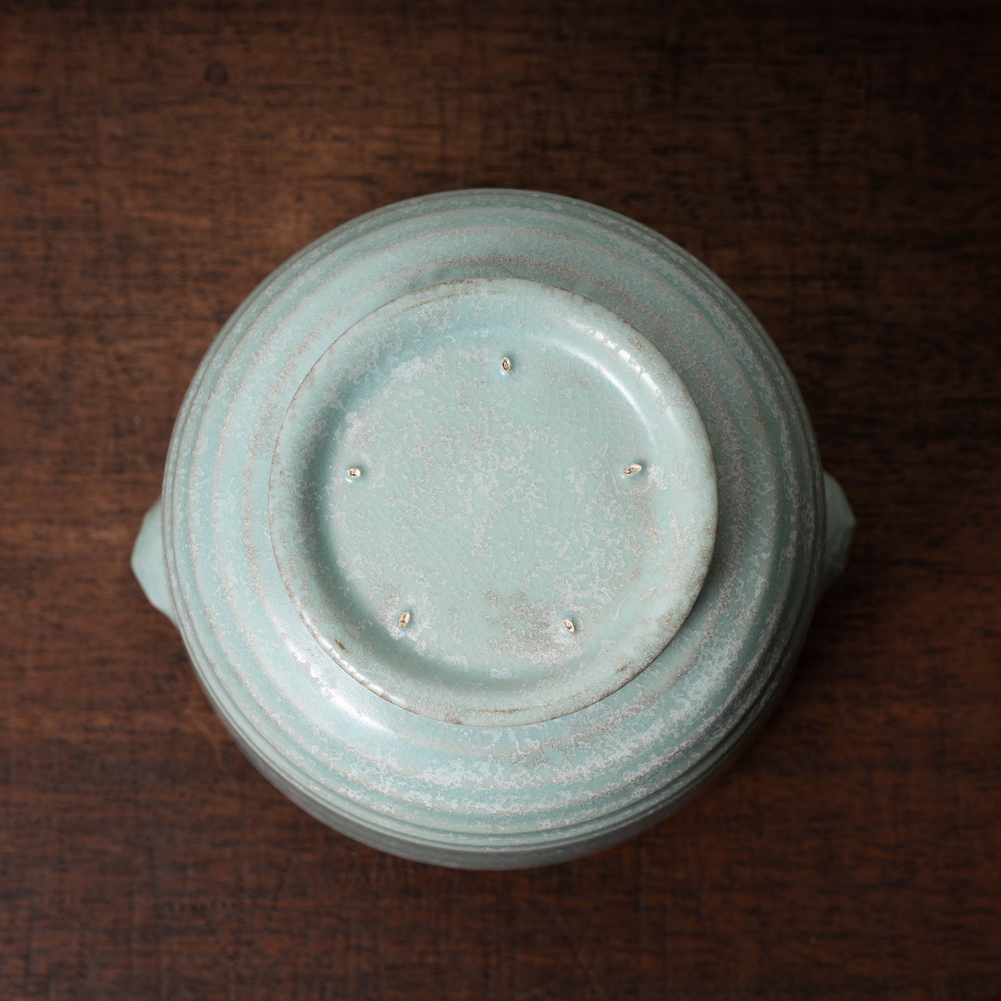 Northern Song Dynasty Ru ware Celadon Jar with Flower Rim and Animal Design