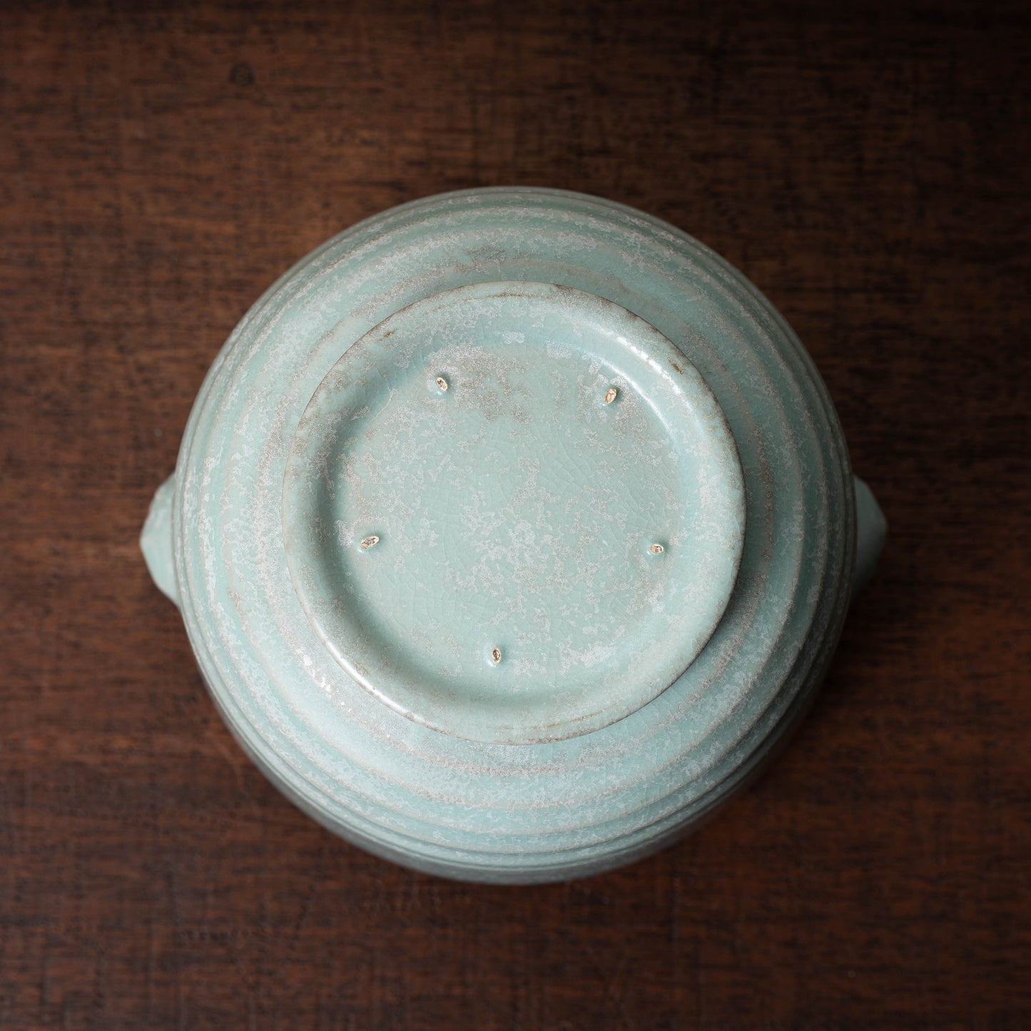 Northern Song Dynasty Ru ware Celadon Jar with Flower Rim and Animal Design