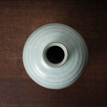 Southern Song Dynasty Celadon Meiping Bottle with String Relief Design