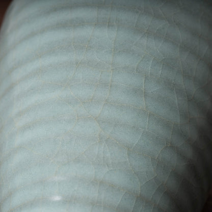 Southern Song Dynasty Celadon Meiping Bottle with String Relief Design