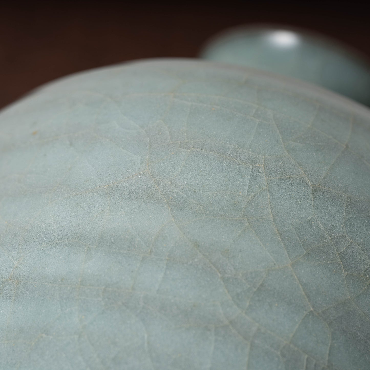 Southern Song Dynasty Celadon Meiping Bottle with String Relief Design
