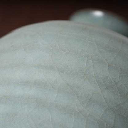 Southern Song Dynasty Celadon Meiping Bottle with String Relief Design