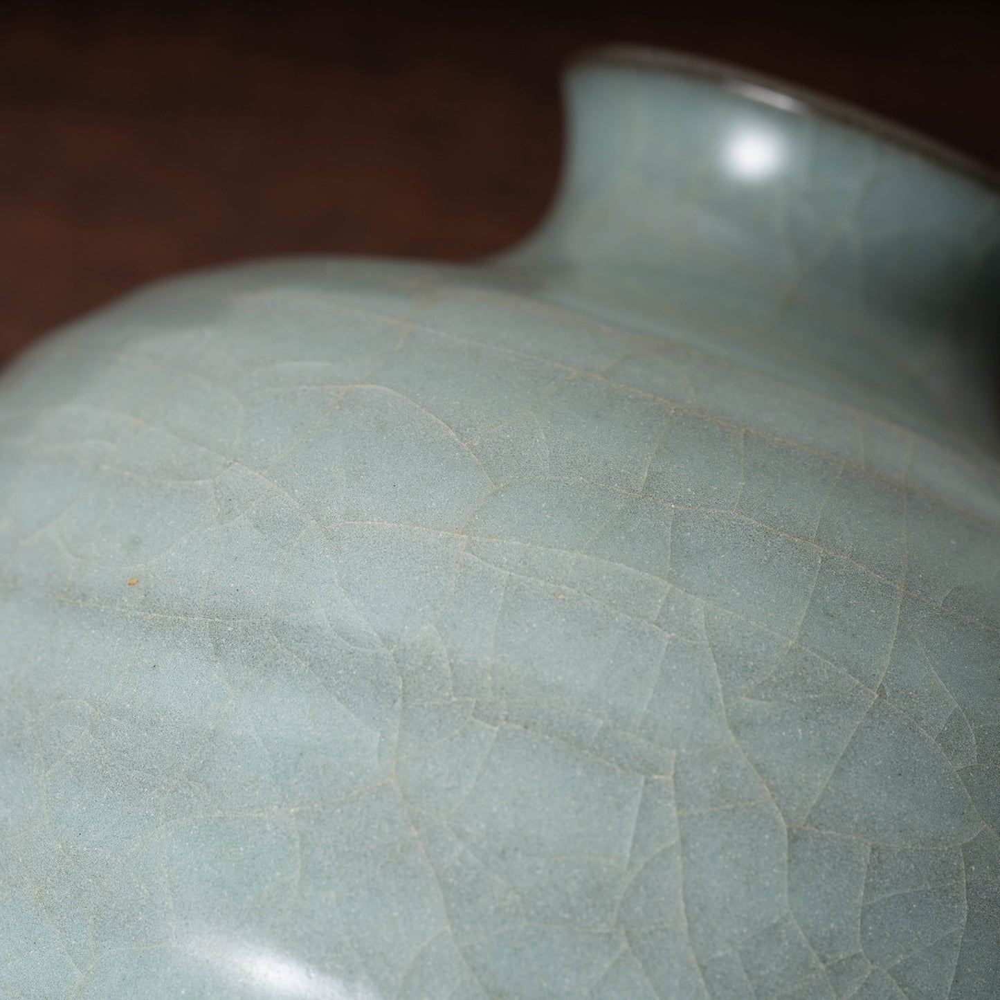 Southern Song Dynasty Celadon Meiping Bottle with String Relief Design