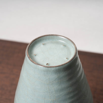 Southern Song Dynasty Celadon Meiping Bottle with String Relief Design