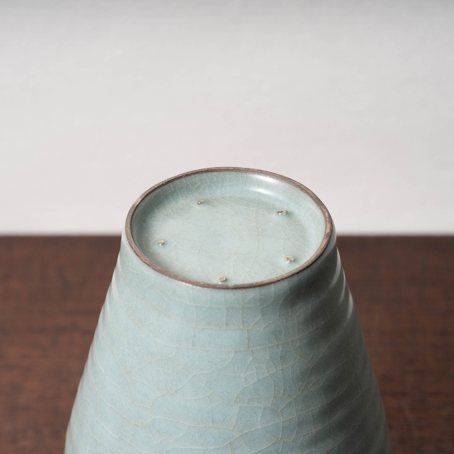 Southern Song Dynasty Celadon Meiping Bottle with String Relief Design