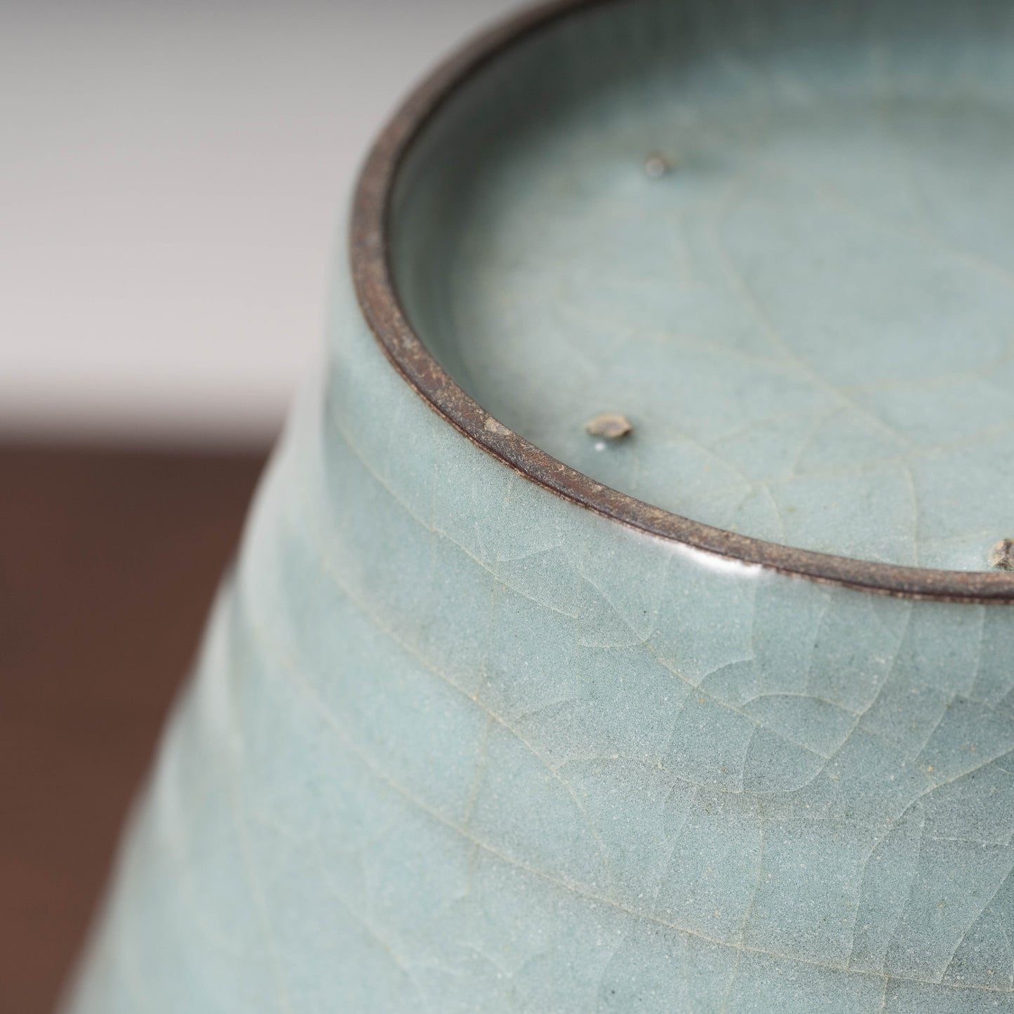 Southern Song Dynasty Celadon Meiping Bottle with String Relief Design