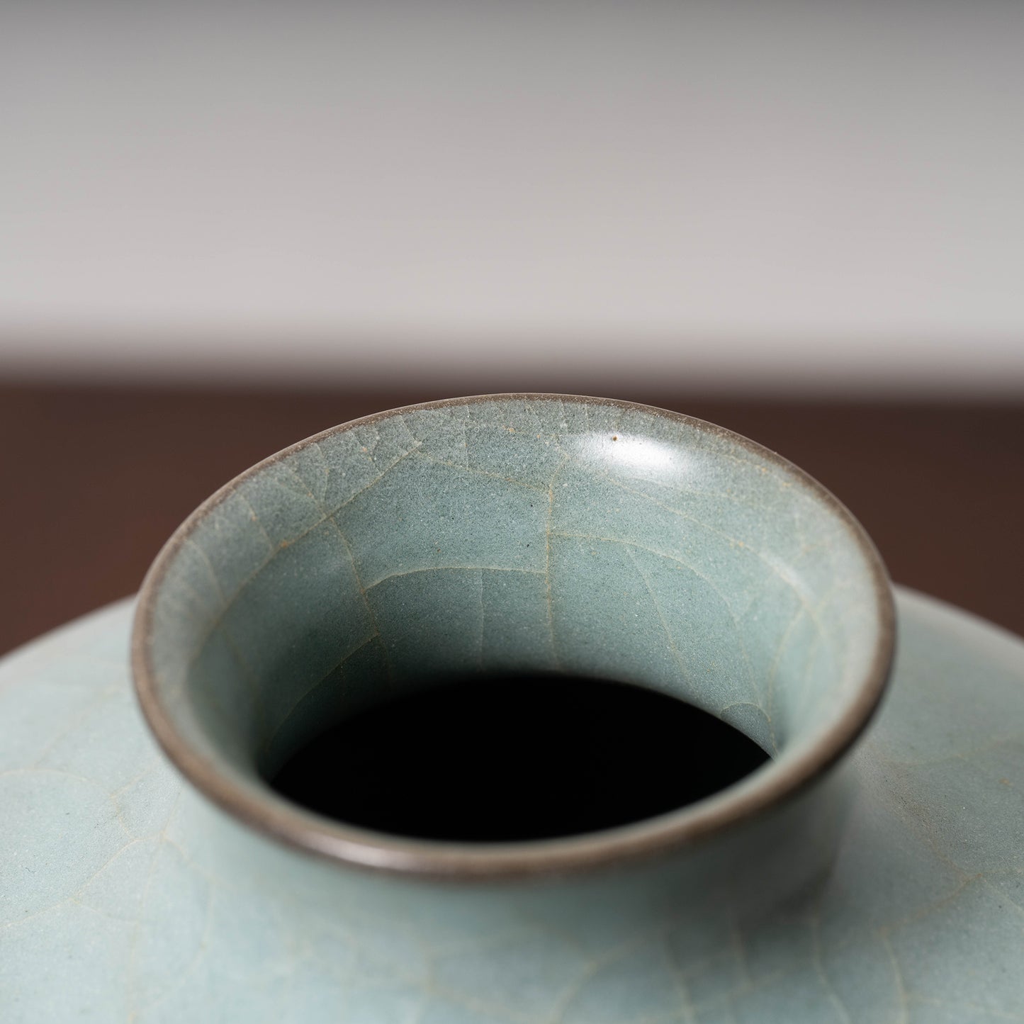 Southern Song Dynasty Celadon Meiping Bottle with String Relief Design