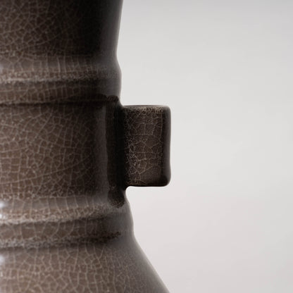 Southern Song Dynasty Ge ware Rice-colored Celadon Bottle with Two Cylinder Ears