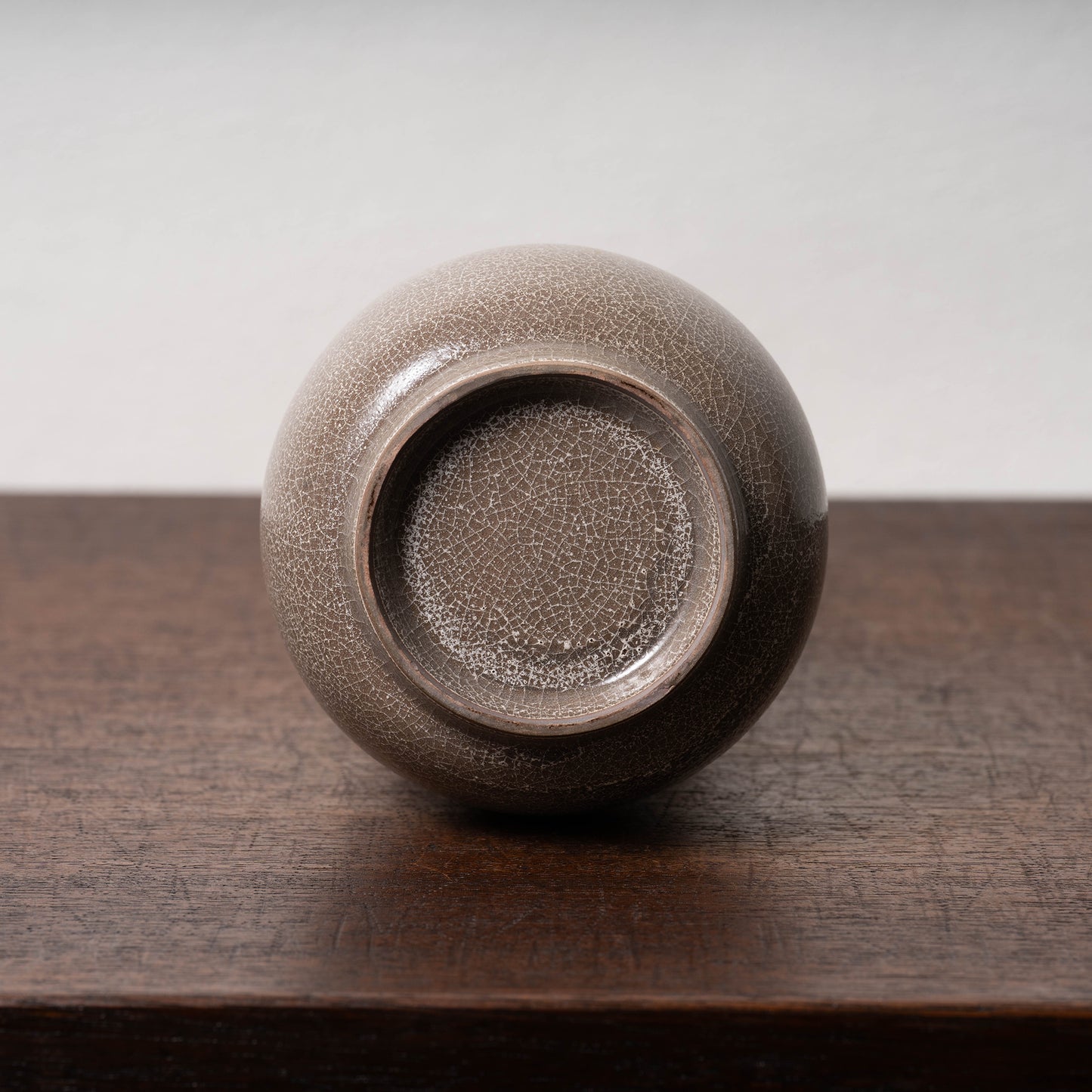 Southern Song Dynasty Ge ware Rice-colored Celadon Bottle with Two Cylinder Ears