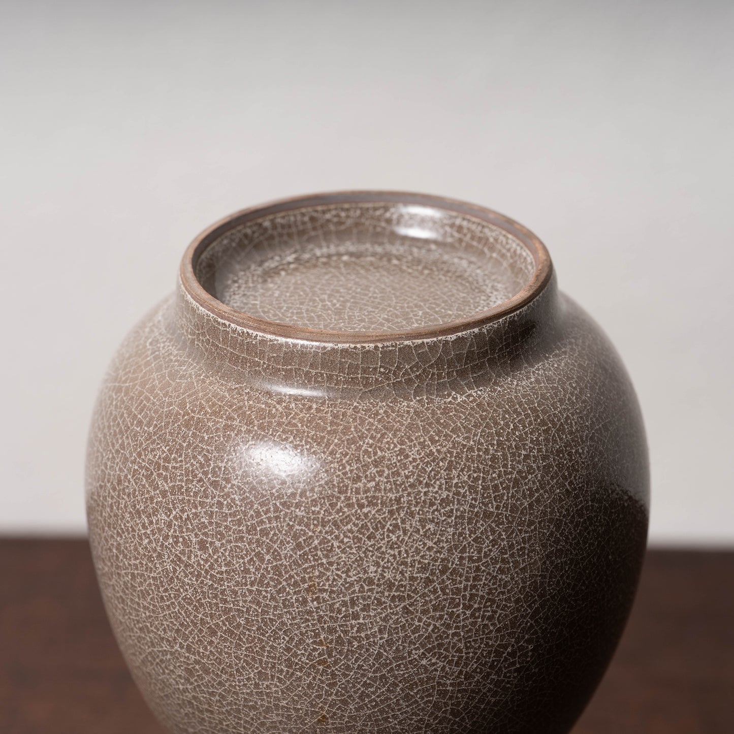 Southern Song Dynasty Ge ware Rice-colored Celadon Bottle with Two Cylinder Ears