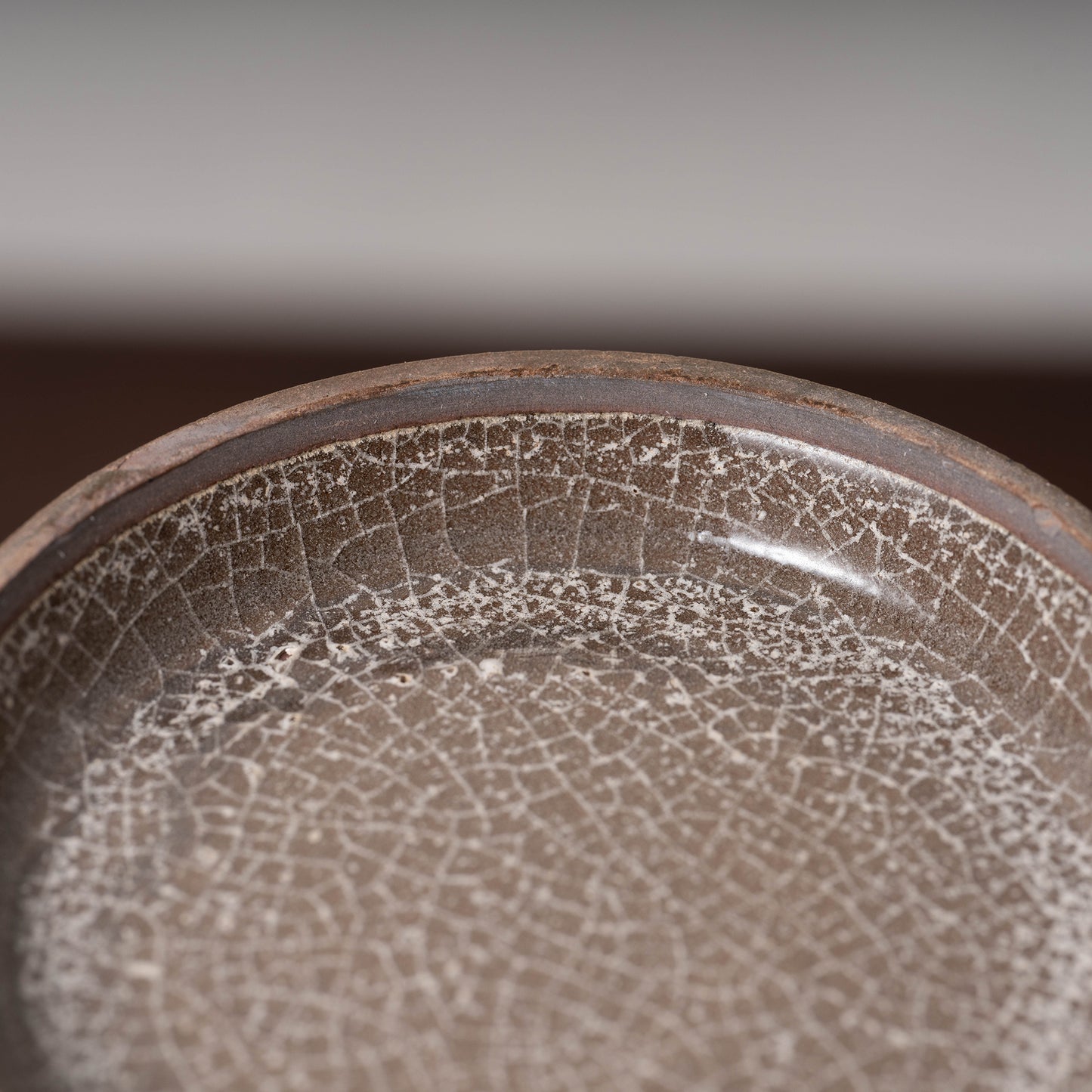 Southern Song Dynasty Ge ware Rice-colored Celadon Bottle with Two Cylinder Ears