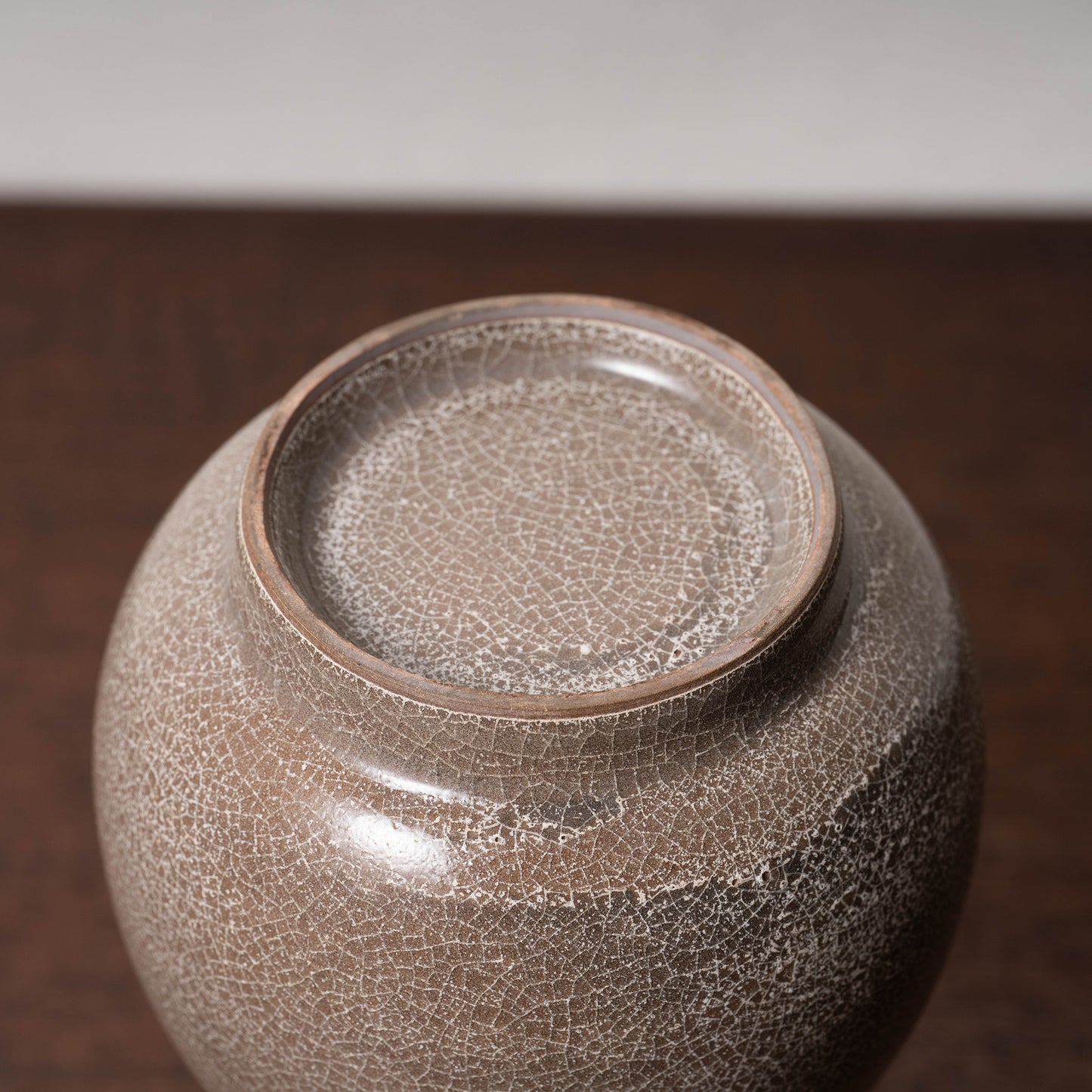 Southern Song Dynasty Ge ware Rice-colored Celadon Bottle with Two Cylinder Ears