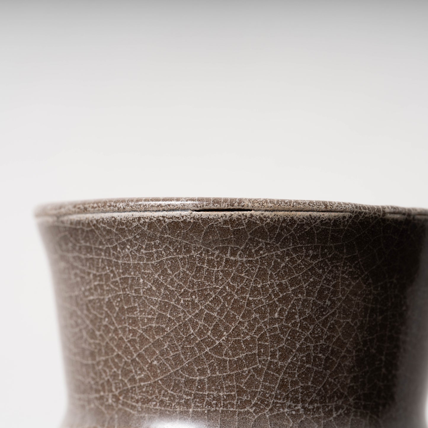 Southern Song Dynasty Ge ware Rice-colored Celadon Bottle with Two Cylinder Ears