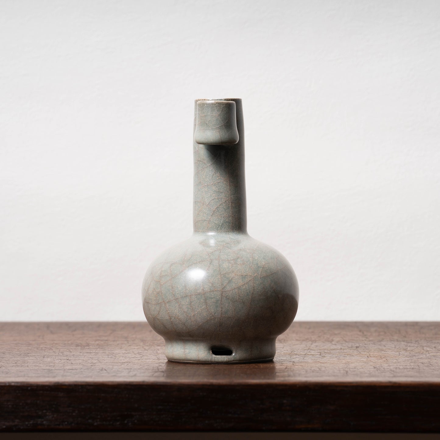Southern Song Dynasty Guan Ware Celadon Vase with Cylindrical Handles