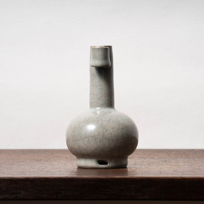 Southern Song Dynasty Guan Ware Celadon Vase with Cylindrical Handles