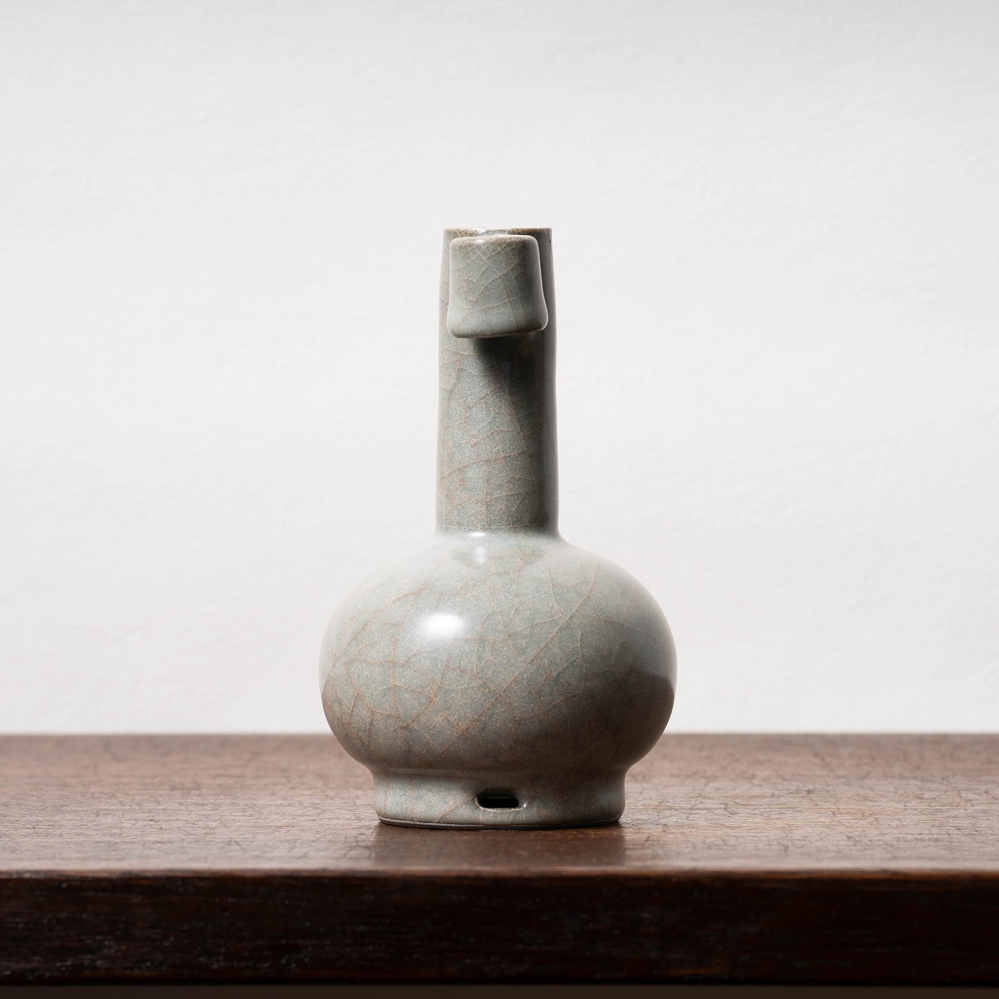 Southern Song Dynasty Guan Ware Celadon Vase with Cylindrical Handles