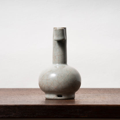 Southern Song Dynasty Guan Ware Celadon Vase with Cylindrical Handles