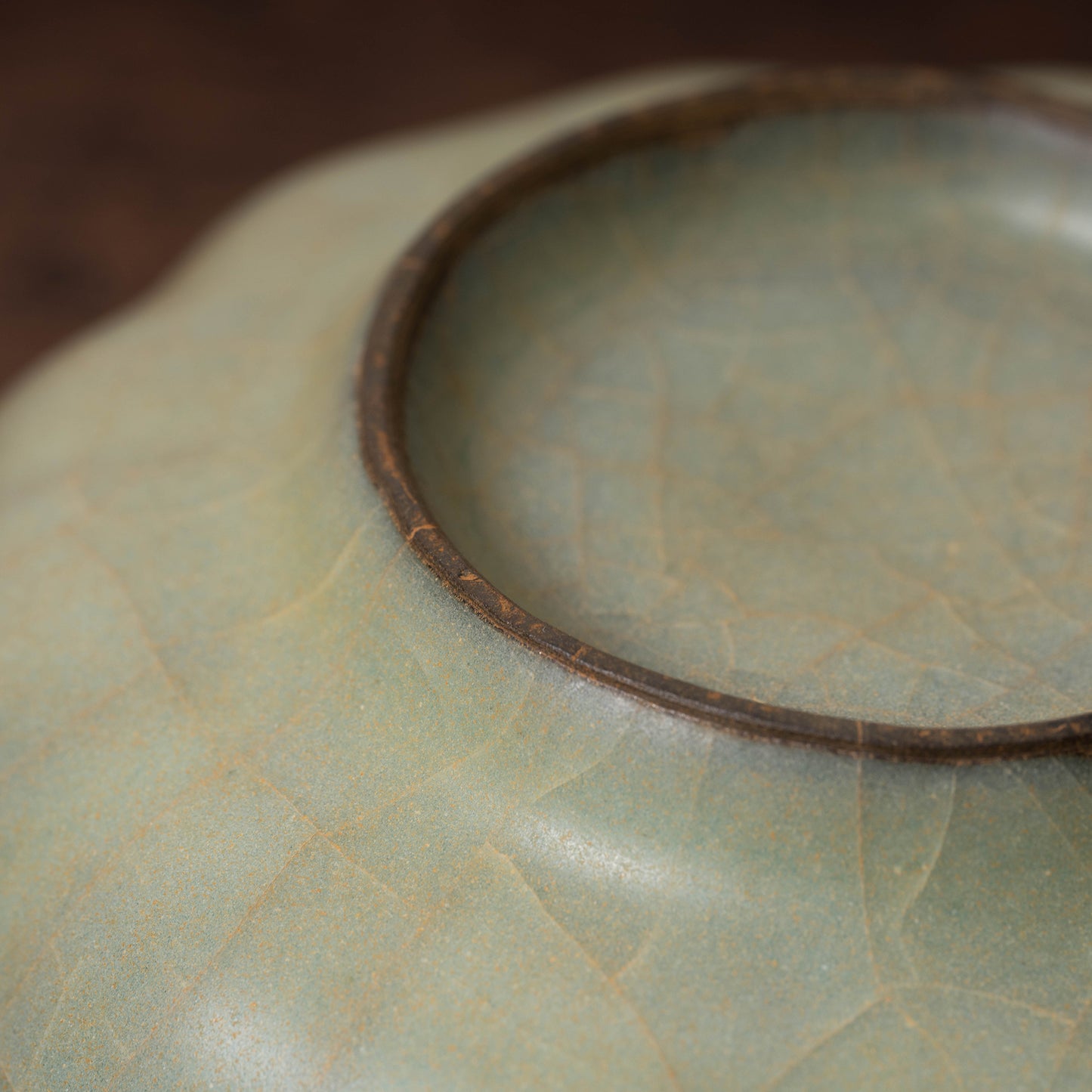 南宋官窯 青磁花口碗