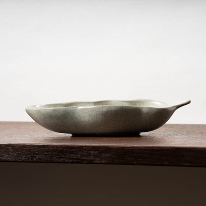 清代 哥窯豆莢形洗