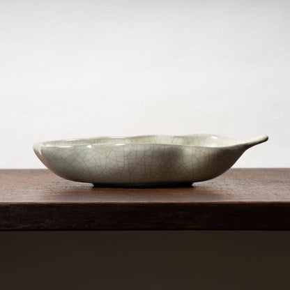 清代 哥窯豆莢形洗