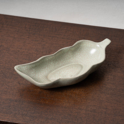 清代 哥窯豆莢形洗