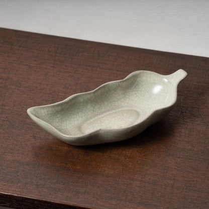 清代 哥窯豆莢形洗