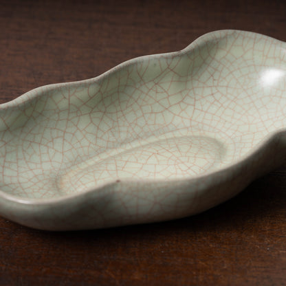 清代 哥窯豆莢形洗