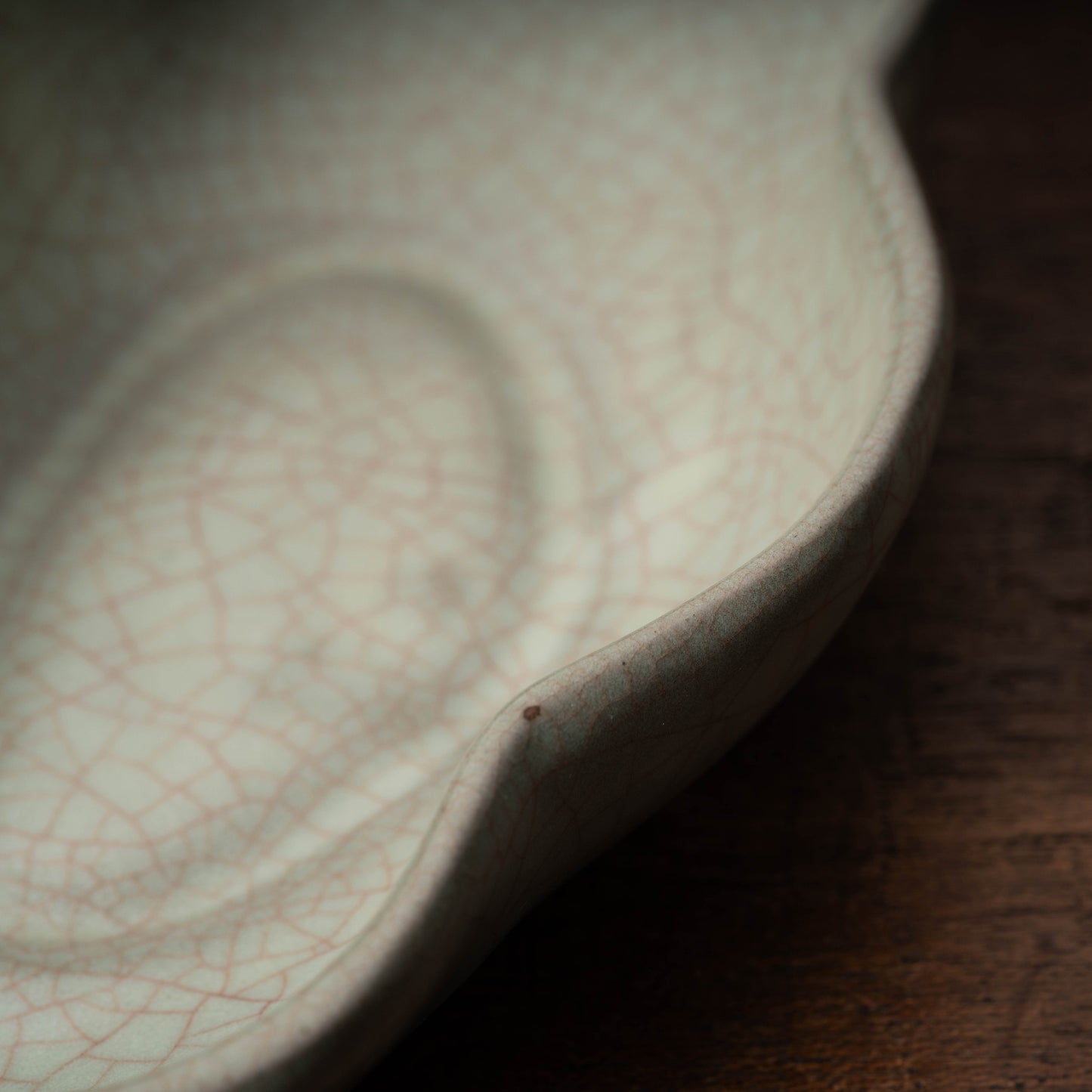 清代 哥窯豆莢形洗