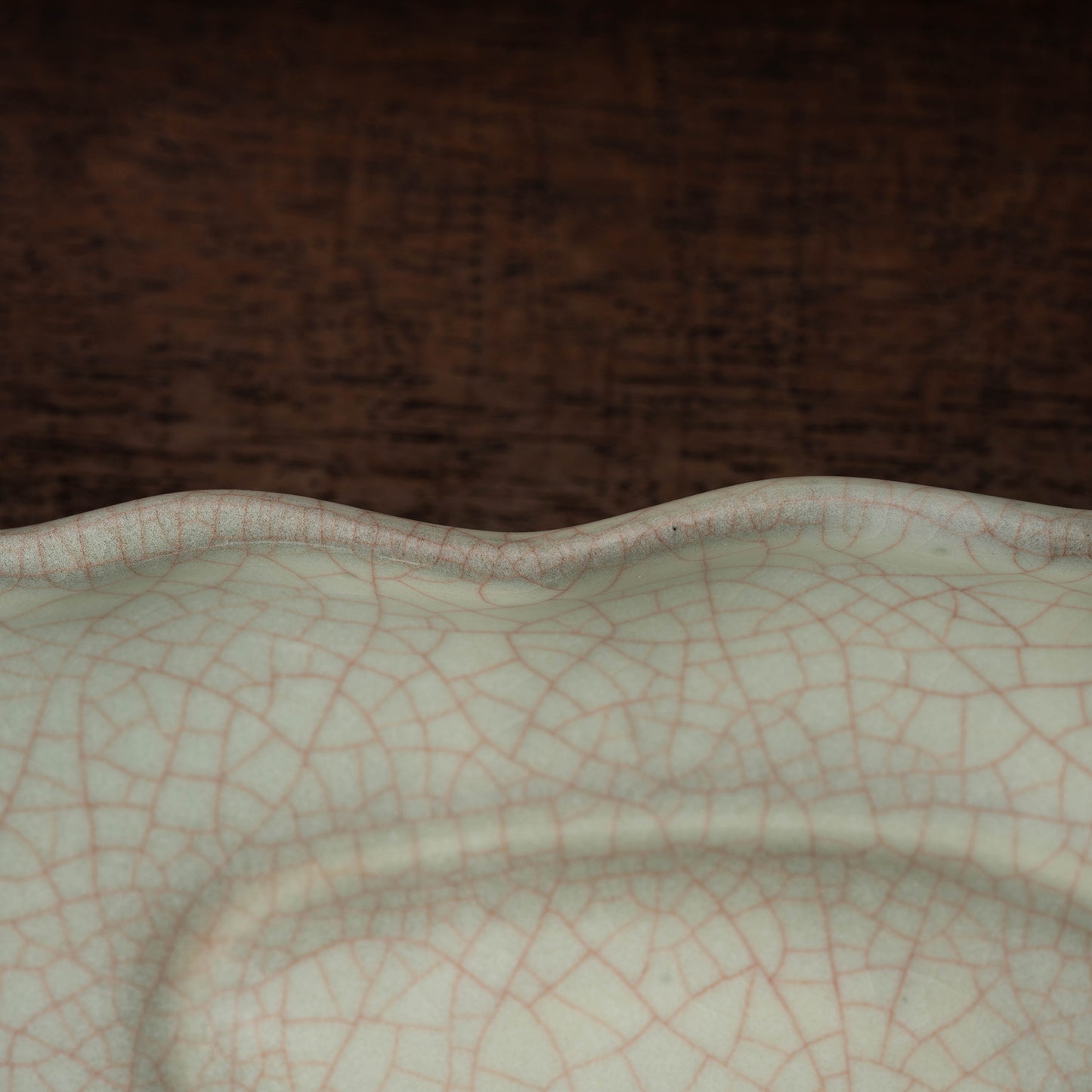 清代 哥窯豆莢形洗