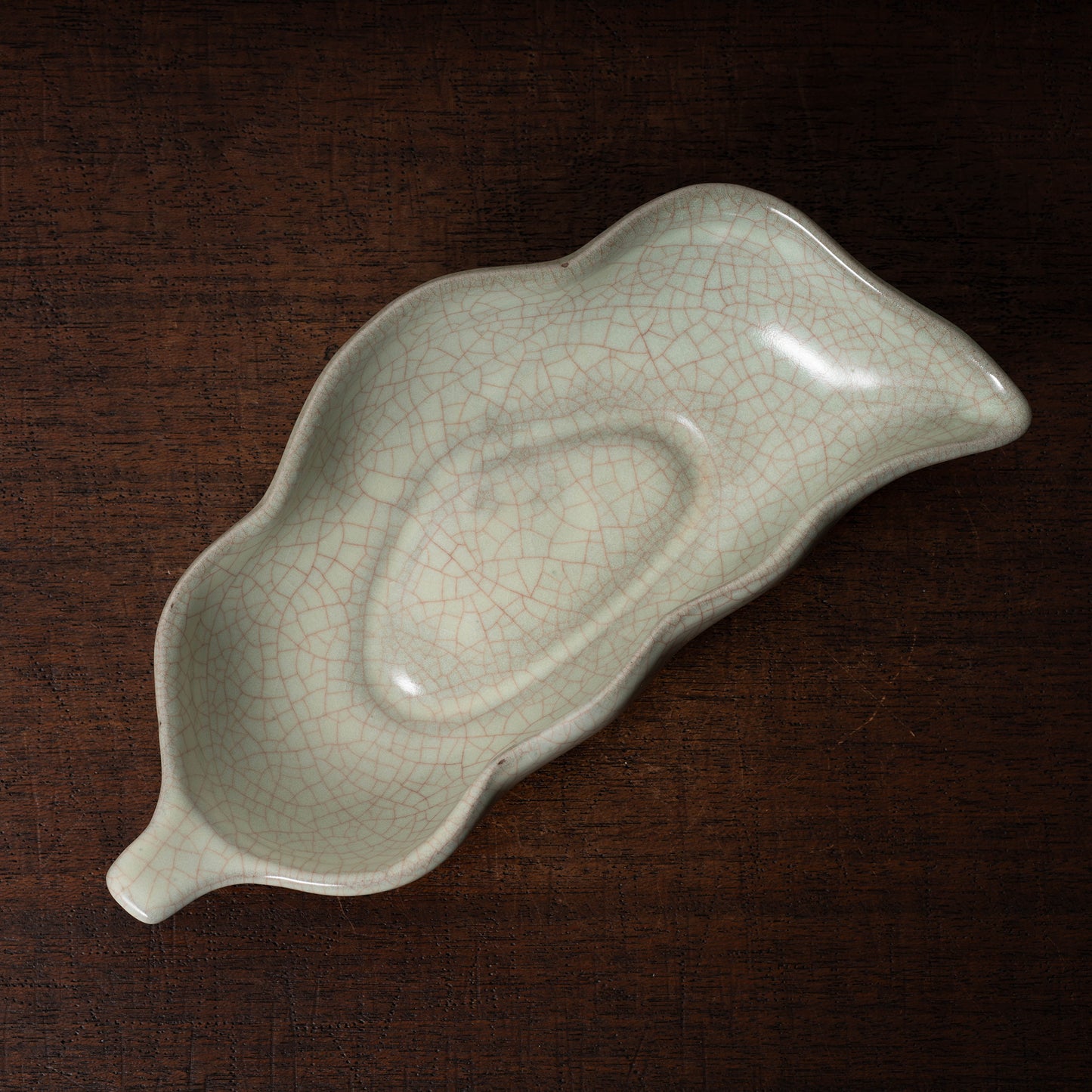 清代 哥窯豆莢形洗